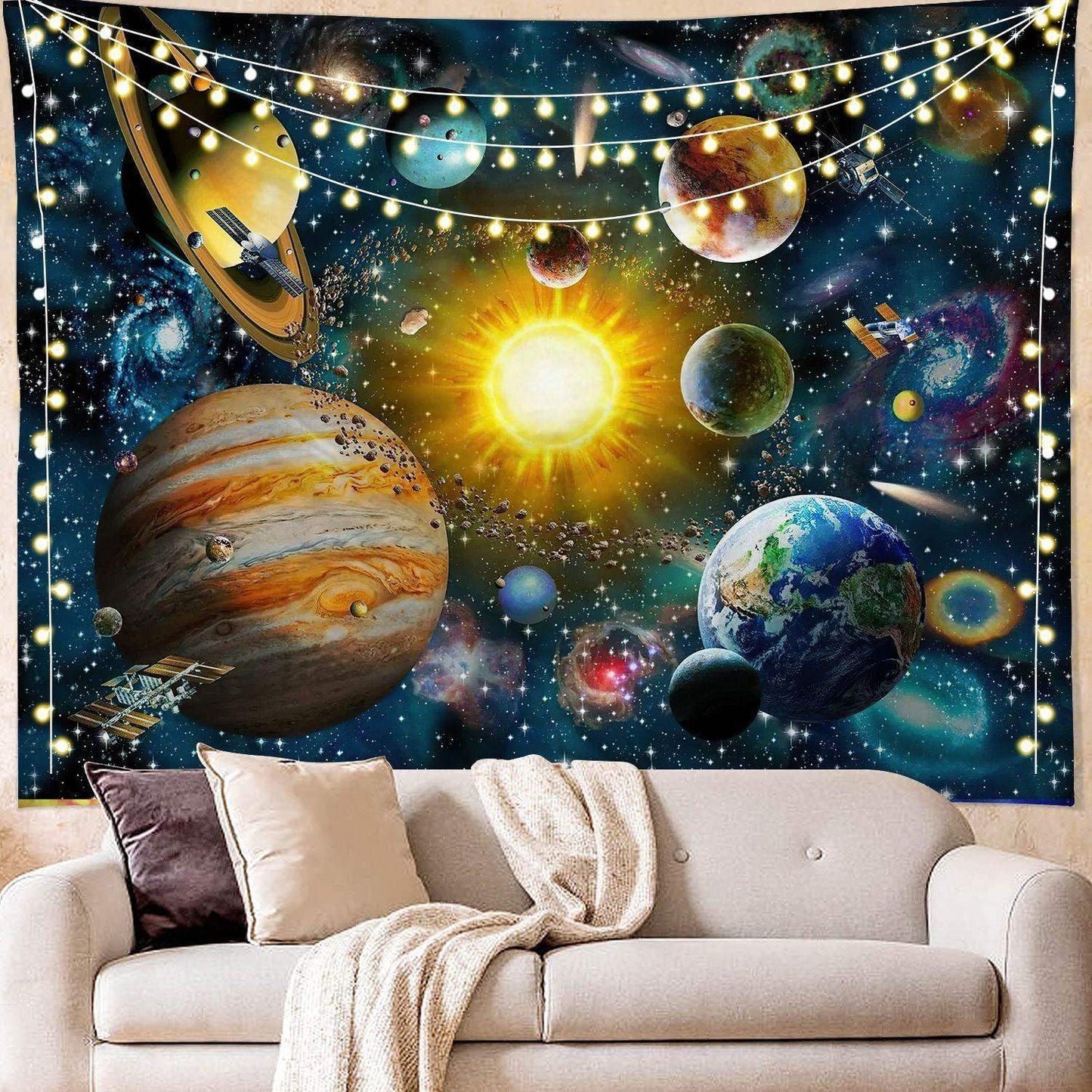 Digital Printing Colorful Starry Art Wall Tapestry - Redneckgaminguk Community Store! Redneckgaminguk Community Store!